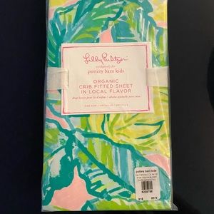 NEW Pottery Barn Kids Lilly Pulitzer organic fitted crib sheet, Local Flavor